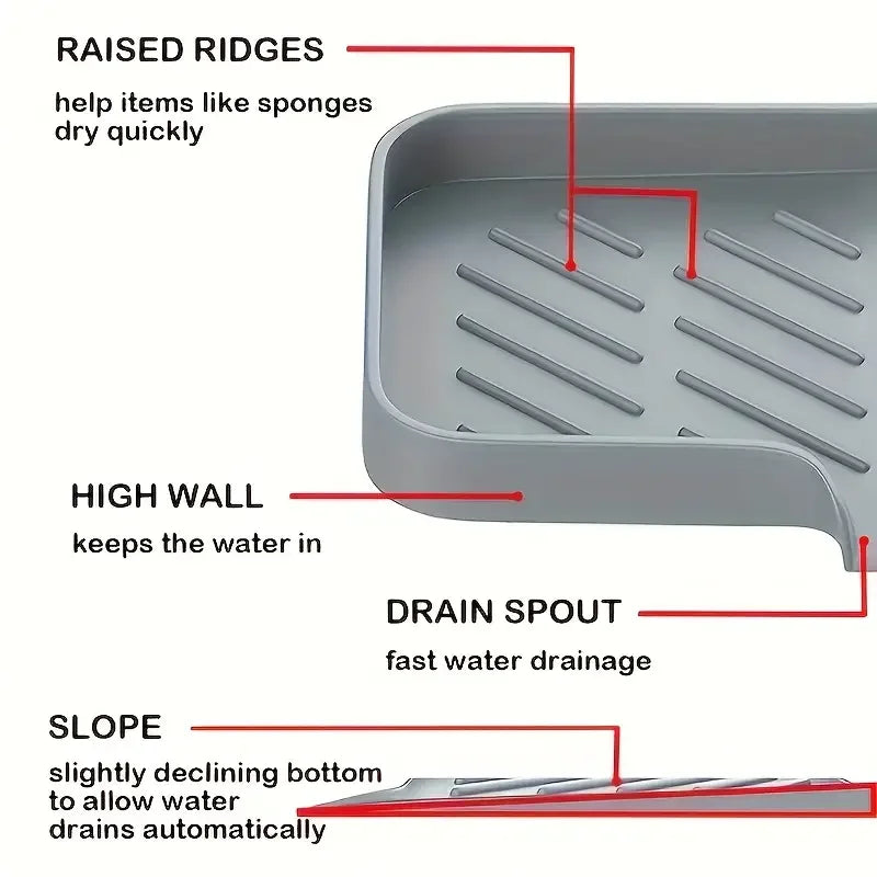 Silicone Sink Organizer Tray